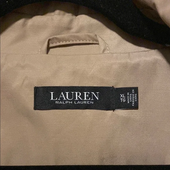 NWT- Lauren by Ralph Lauren Classic Tan Trench Coat, Sz. XL - Picture 2 of 4